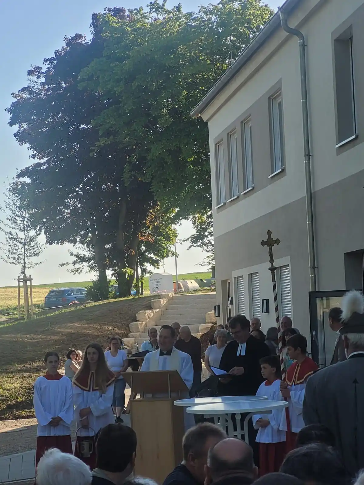 Image from Kath. Pfarreiengemeinschaft Fremdingen: Gestern fand die Einweihung des Dorfgemeinschaftshauses in Schopflohe ...