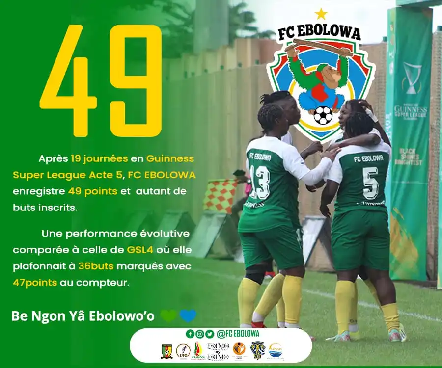 Image from FC EBOLOWA 💚💙: *GSL5 J19: FCE=49 points & 49 ⚽ 💚💙*...