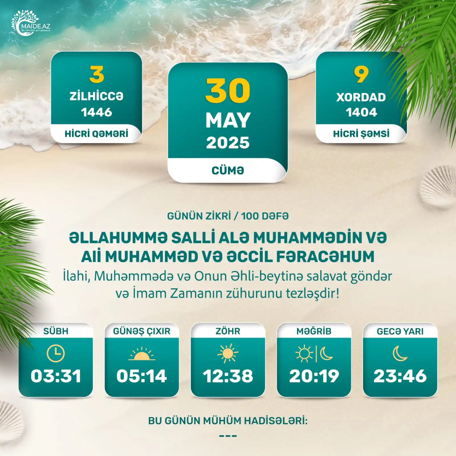 Image from Maide.Az: 🕌 Gündəlik təqvim və günün zikrləri <a class="text-blue-500 hover:un...