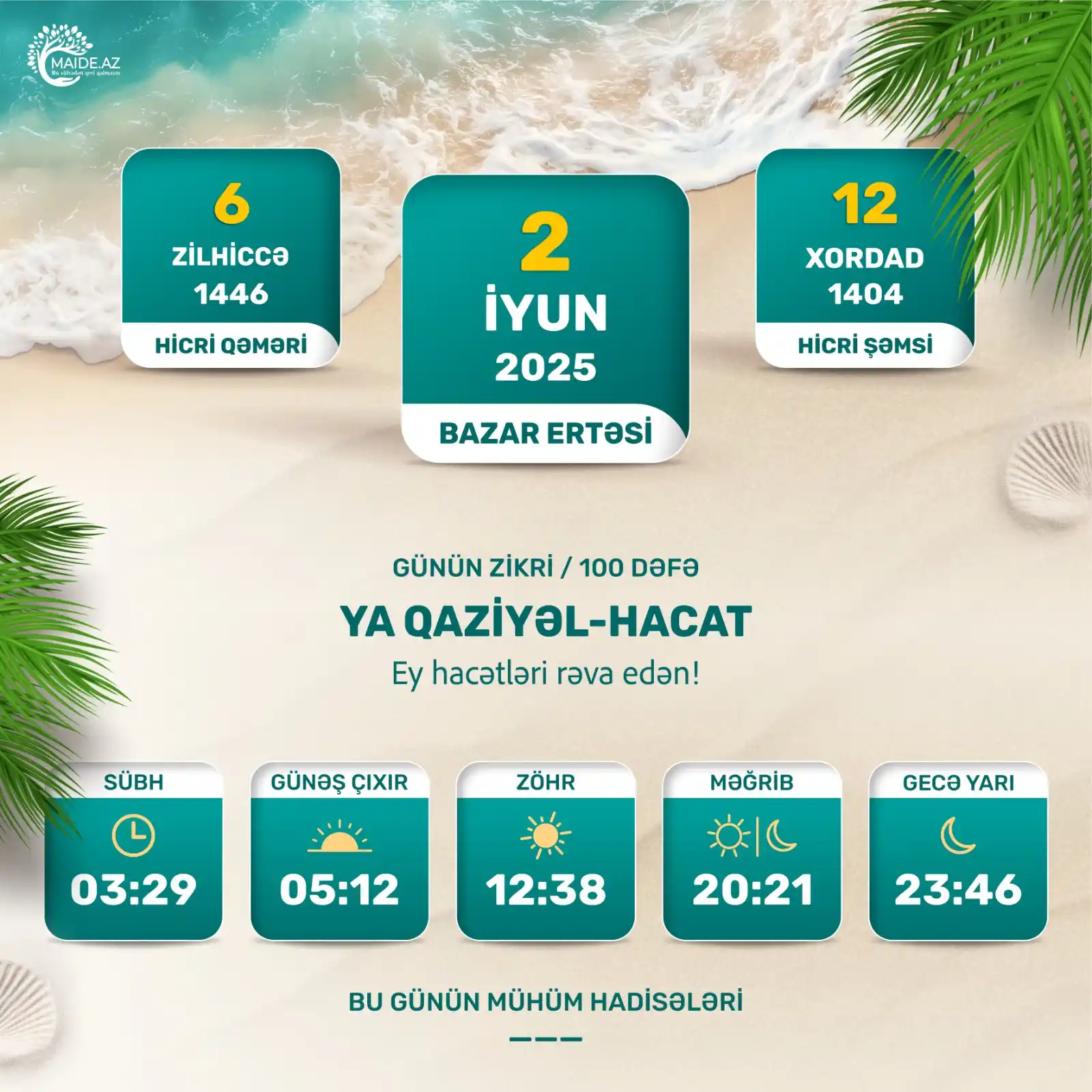 Image from Maide.Az: 🕌 Gündəlik təqvim və günün zikrləri <a class="text-blue-500 hover:un...