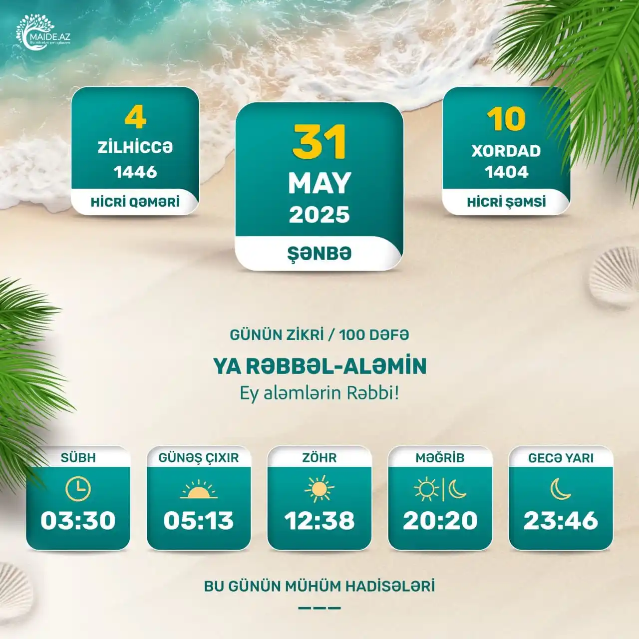 Image from Maide.Az: 🕌 Gündəlik təqvim və günün zikrləri <a class="text-blue-500 hover:un...