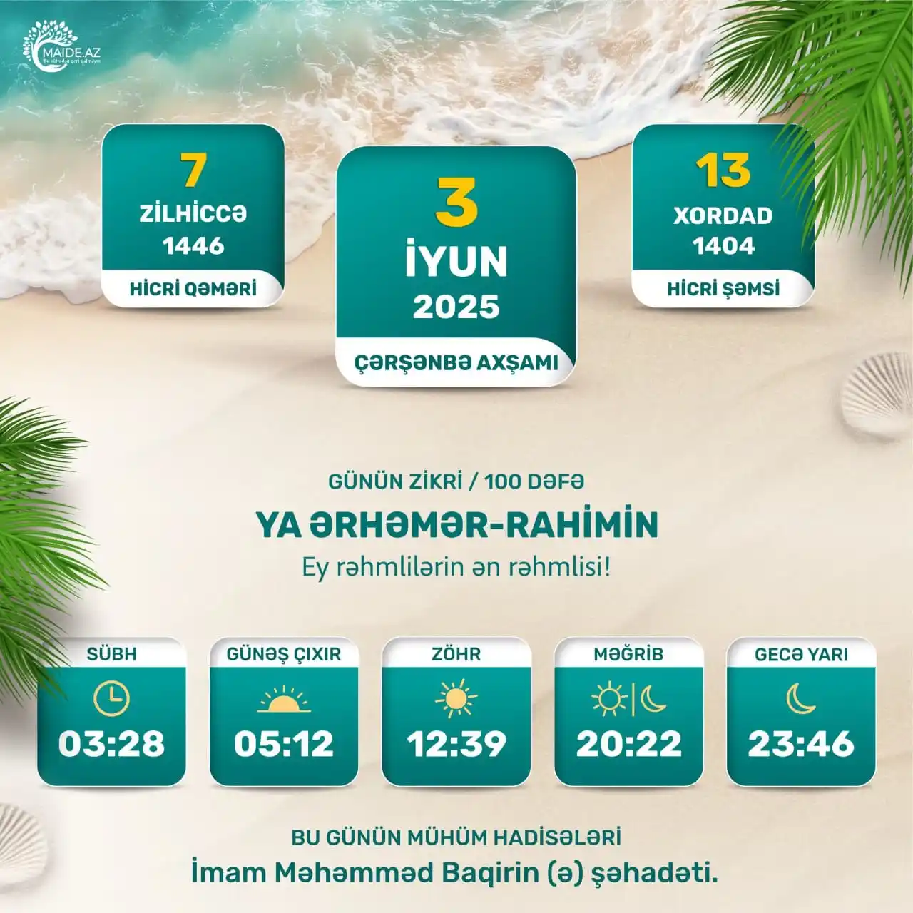 Image from Maide.Az: 🕌 Gündəlik təqvim və günün zikrləri <a class="text-blue-500 hover:un...