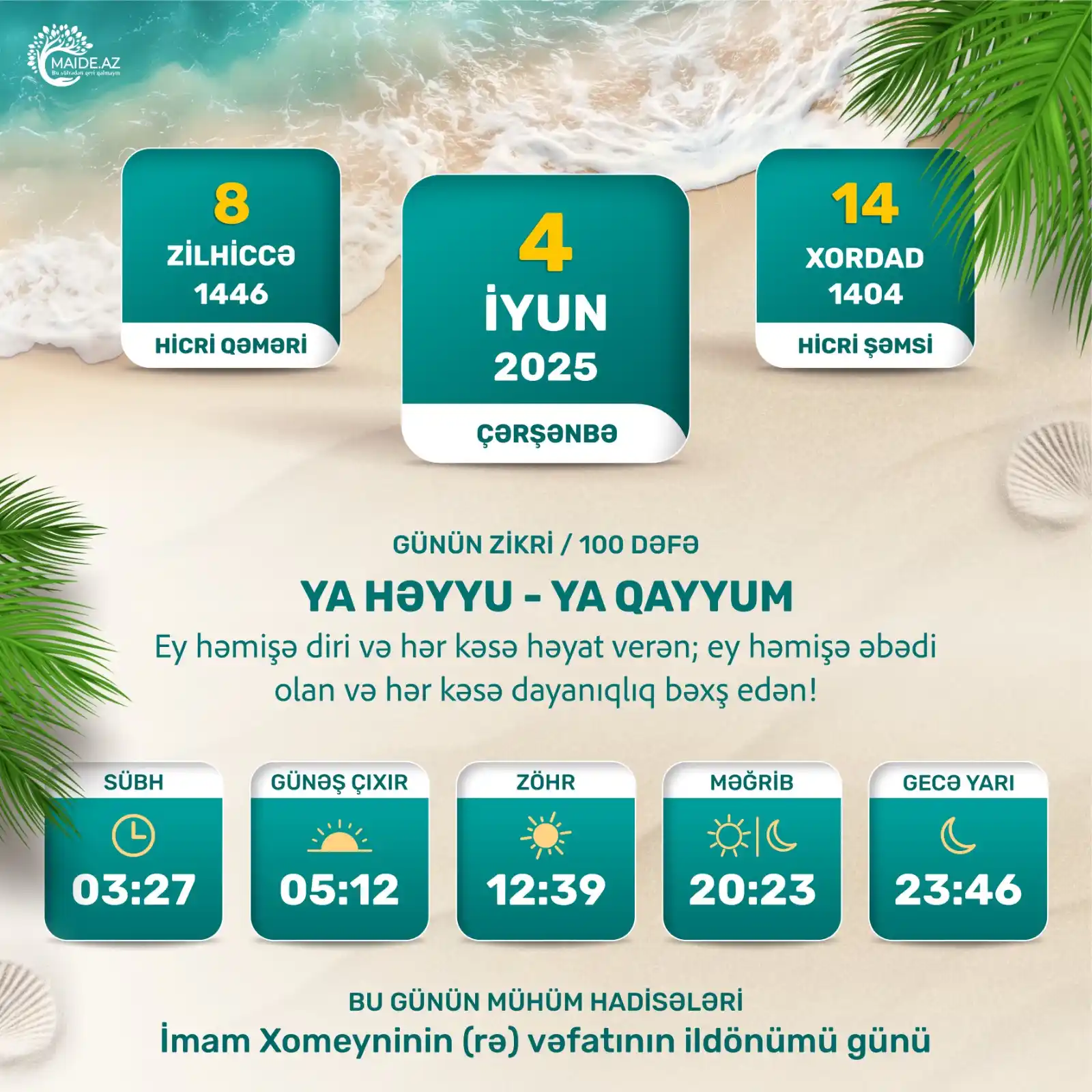 Image from Maide.Az: 🕌 Gündəlik təqvim və günün zikrləri <a class="text-blue-500 hover:un...