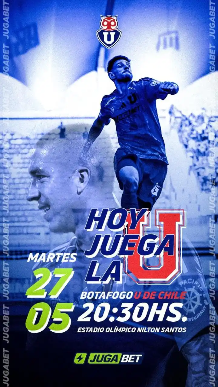 Image from JugaBet Chile: 🔥🏟️ ¡HOY JUEGA EL ROMÁNTICO VIAJERO! 🇧🇷⚽️  *La U* visita a Botafog...