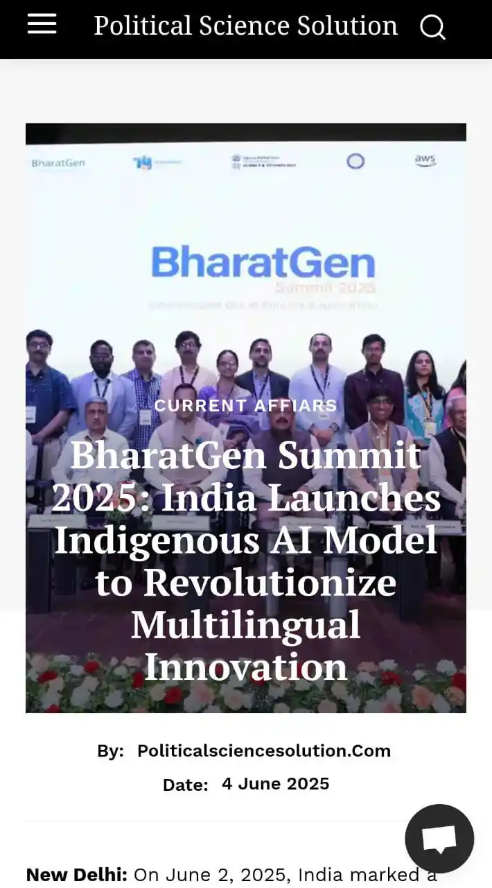 Image from Political Science Solution: https://politicalsciencesolution.com/bharatgen-summit-2025-india-launc...
