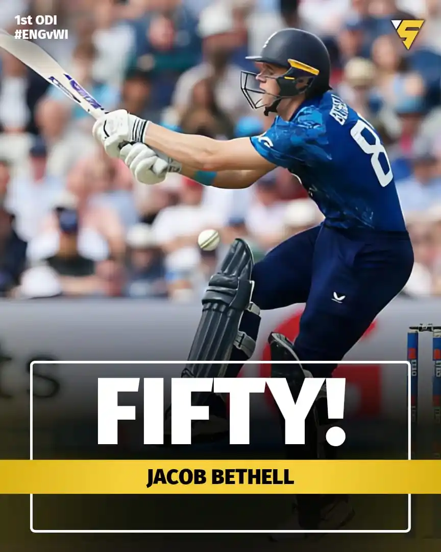Image from Sportify©️: Jacob Bethell makes his mark! 🌟 A brilliant fifty 💯🔥 in the 1st O...