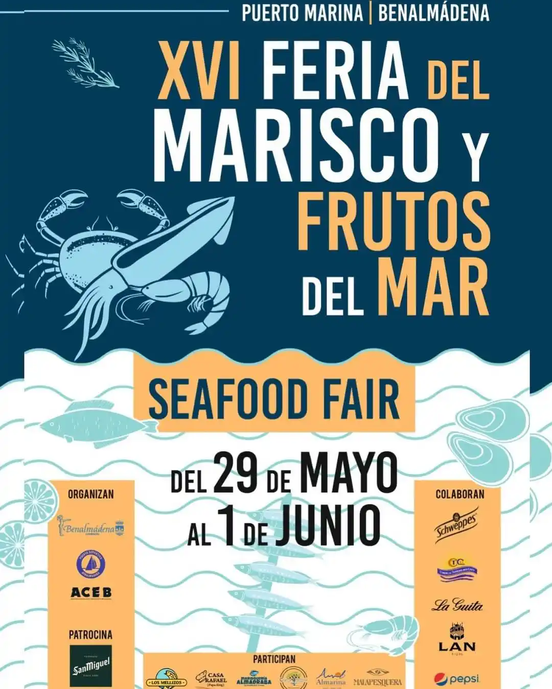 Image from Ayuntamiento Benalmádena: 🐟🦐 ¡La XVI Feria del Marisco y Frutos del Mar vuelve  Puerto! 🌊🦑 D...