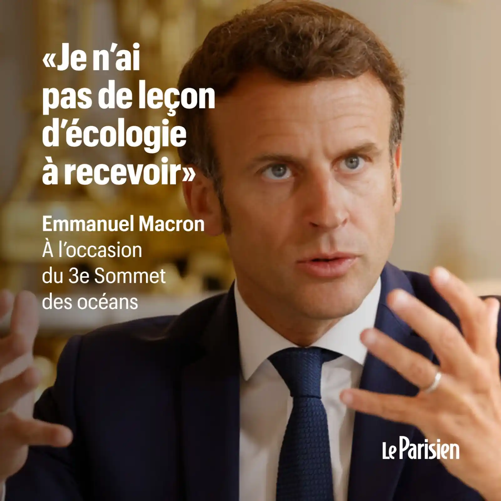 Image from Le Parisien: 💬 *Le coup de colère du président sur l'écologie* À l’occasion du 3...