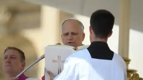 Image from Vatican News PL: *Leon XIV: Duch miłości i pokoju niech rozprasza nienawiść* Niech po...