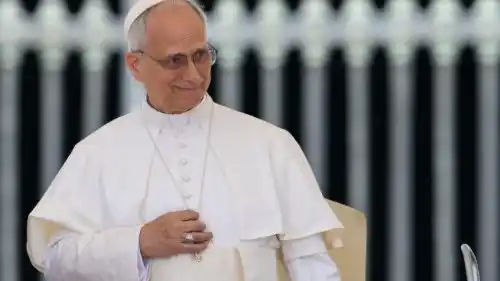 Image from Vatican News PL: *Leon XIV dziękuje pracownikom Sekretariatu Stanu za ich „ukrytą” prac...