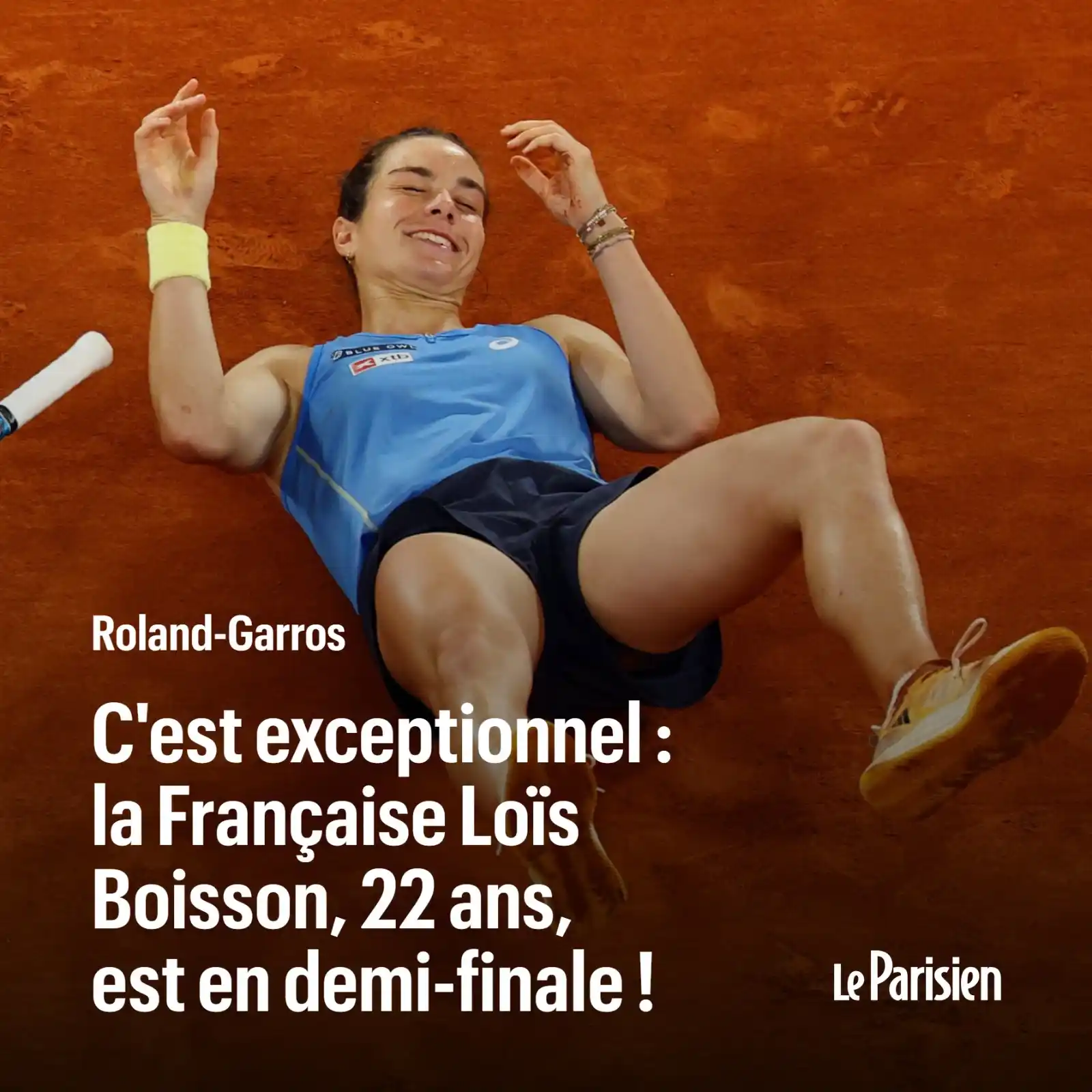 Image from Le Parisien: 🎾 *L'exploit de Loïs Boisson à Roland-Garros !* La 361e mondiale a ré...