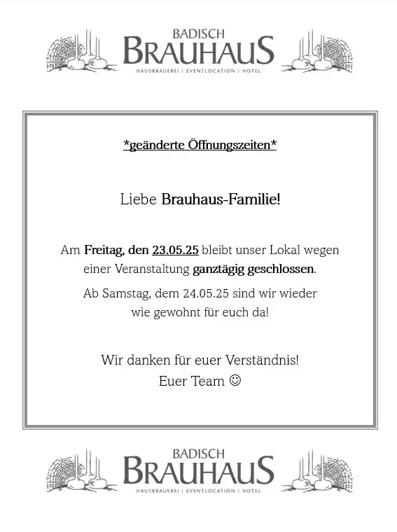 s'Badisch Brauhaus post