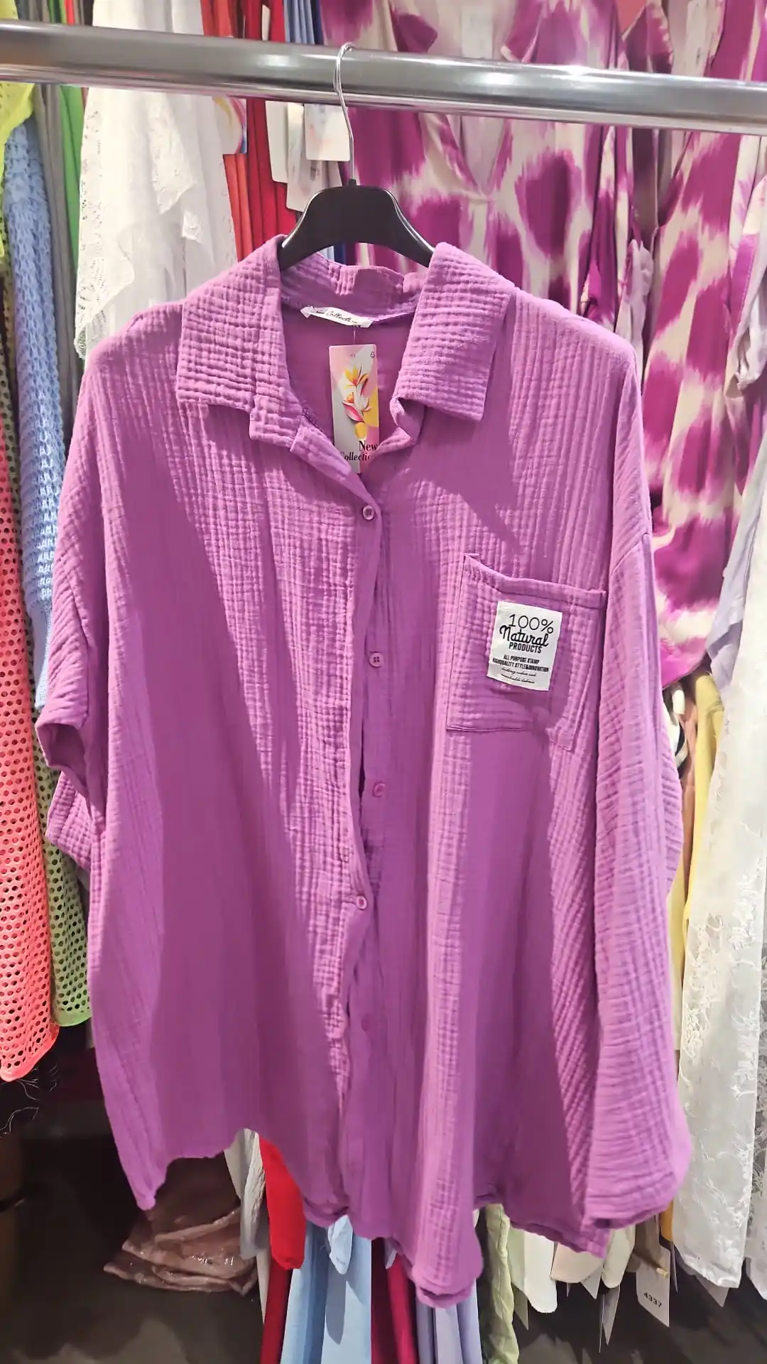 Image from Le Mani's Shoppinglounge: Musselinbluse AA 75cm || onesize bis Gr 52 zu 17€...