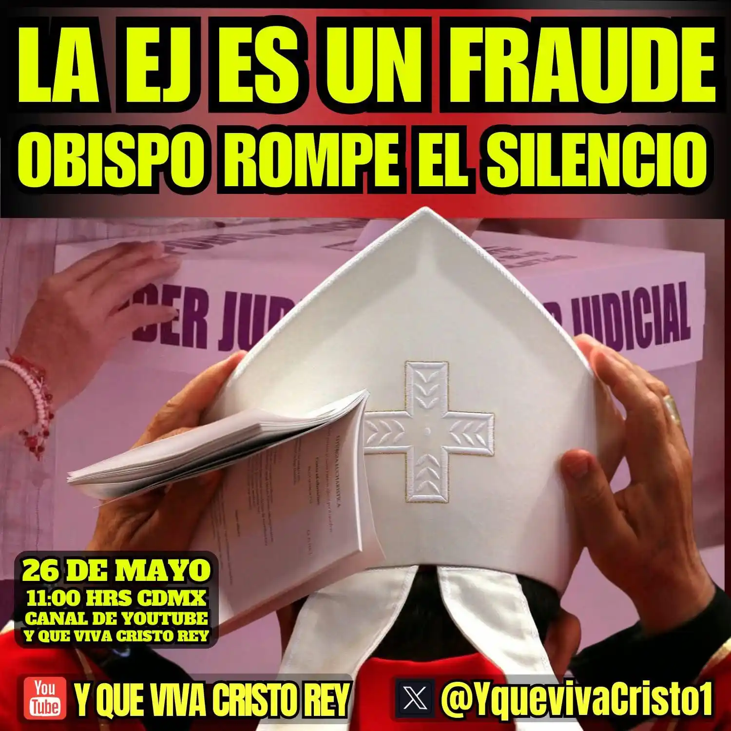 Image from Y QUE VIVA CRISTO REY: 🚨OBISPO MEXICANO ROMPE EL SILENCIO: A UNOS DÍAS DE LA ELECCIÓN JUDICI...