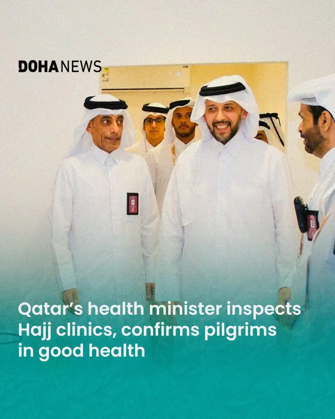 Image from Doha News: Qatar’s Minister of Public Health Mansoor bin Ebrahim Al Mahmoud visit...
