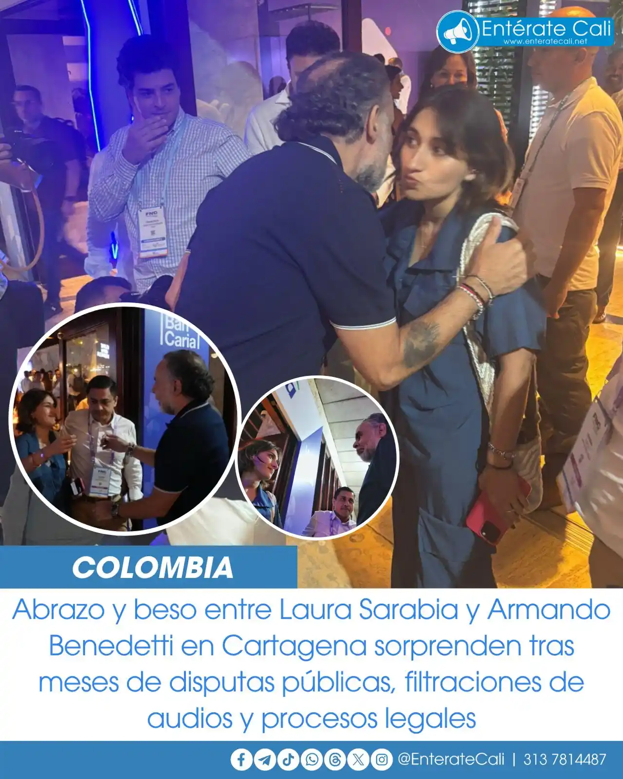 Image from Entérate Cali: ¿Reconciliación en el Gobierno? Laura Sarabia y Benedetti sorprenden c...