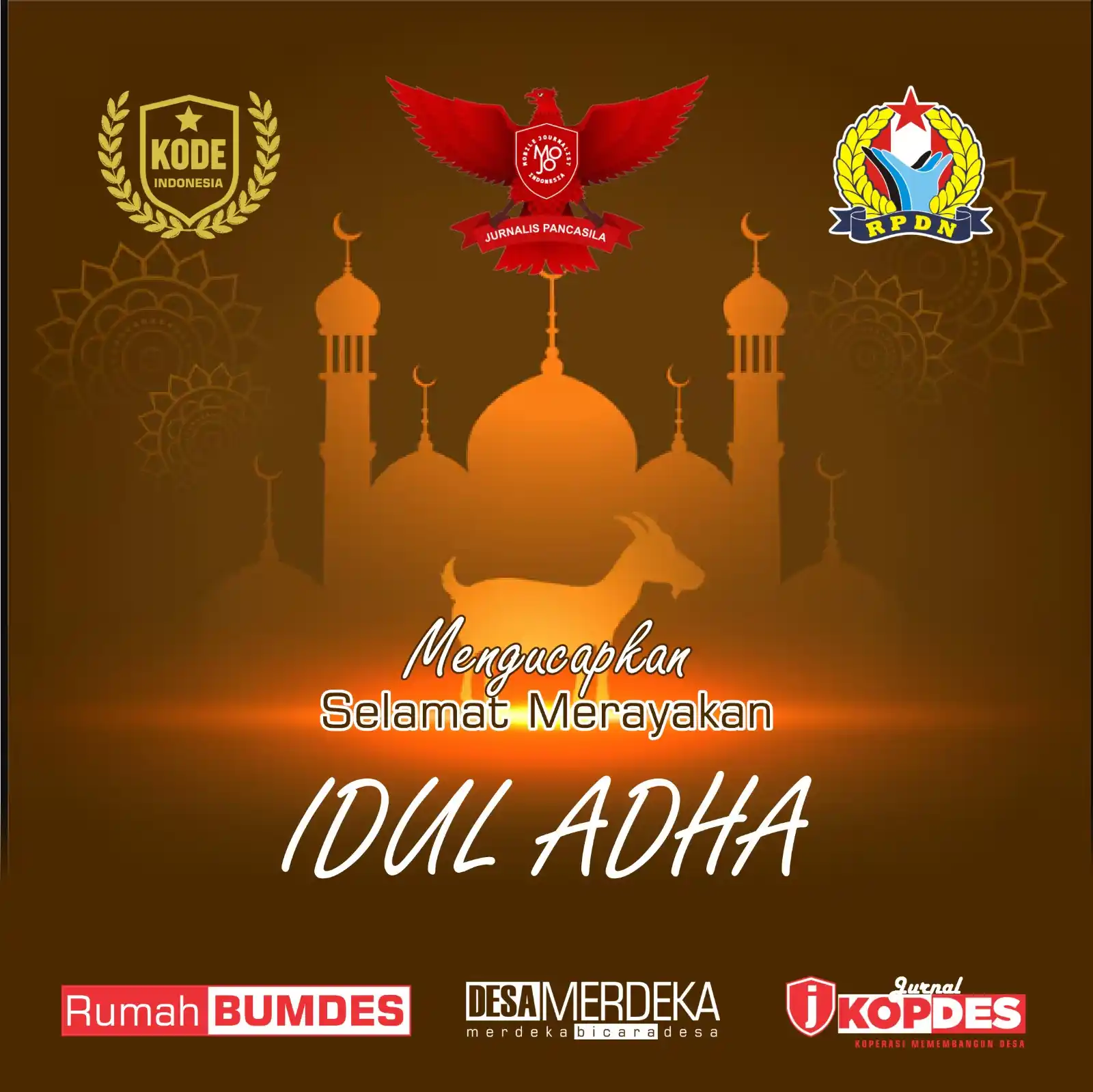 Image from DESA MERDEKA: *RPDN, MOJO Indonesia, dan KODE Indonesia* "Dengan semangat kurban, ma...