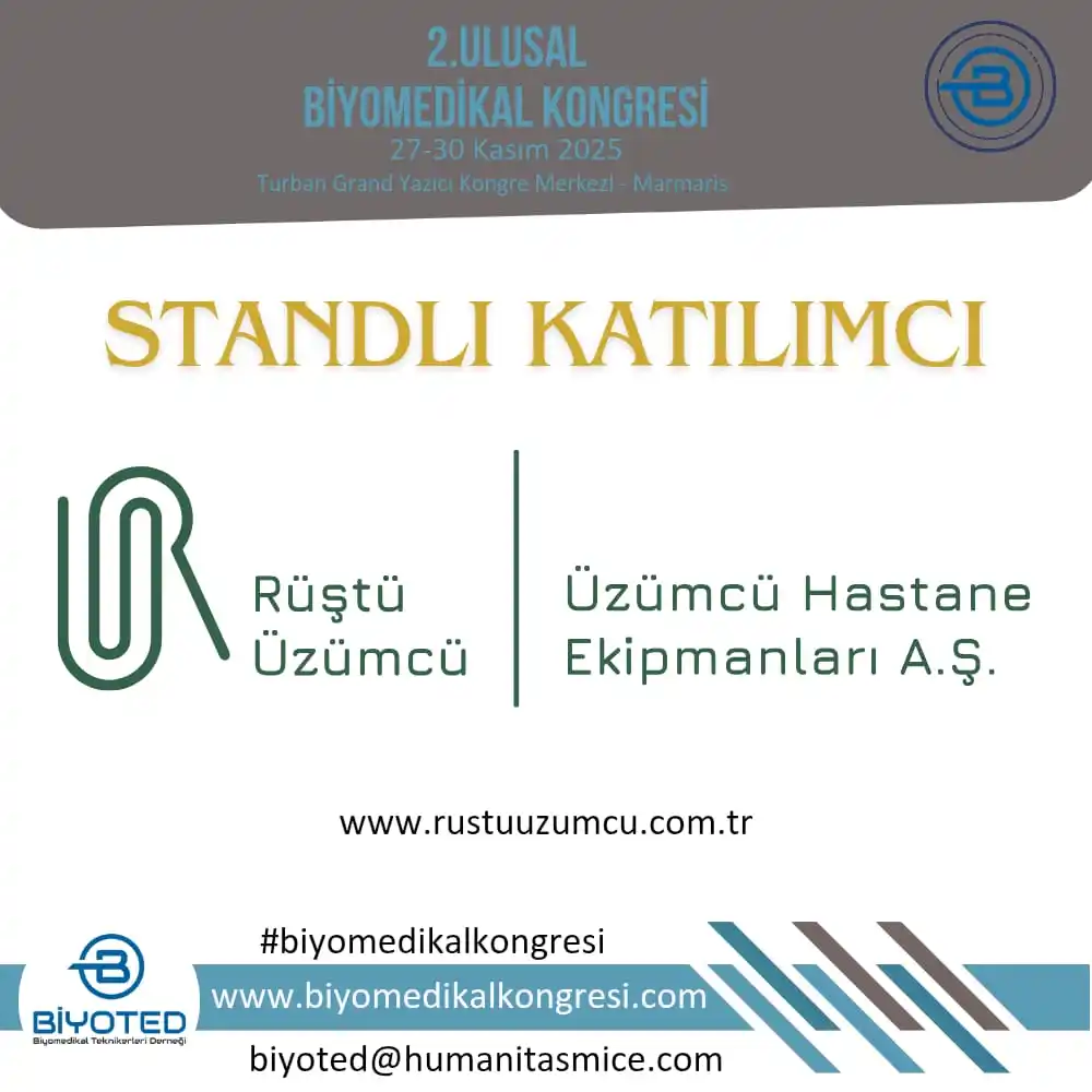 Image from Biyomedikal: Rüştü Üzümcü, 2. Biyomedikal Kongresinde Standlı katılımcı olacaktır....