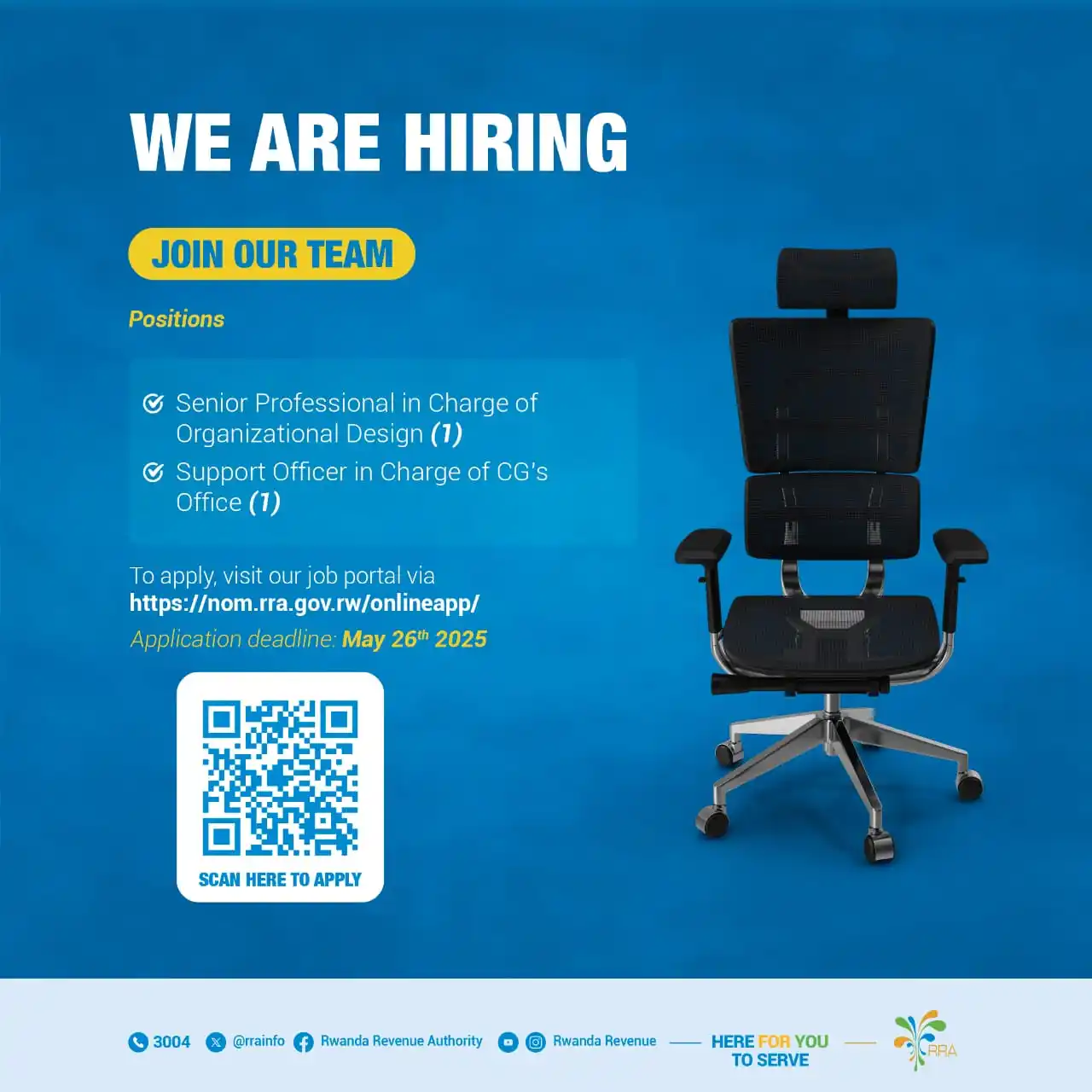 Image from Widecareers: *💼 Rwanda Revenue Authority is now Hiring* *📌 Open Positions:* 🔹 S...