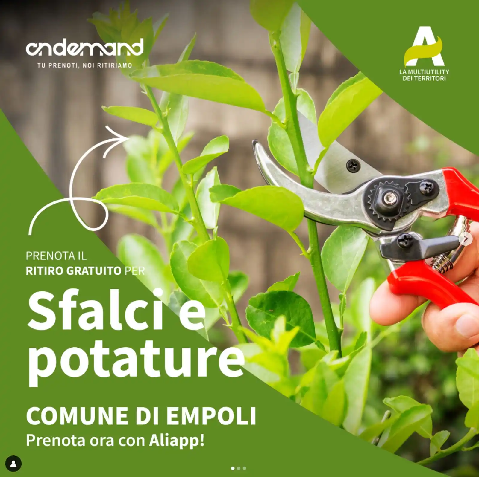 Image from Comune di Empoli: ♻️ *Sfalci e potature ‘on demand’: aumentano le richieste. Alia Multiu...