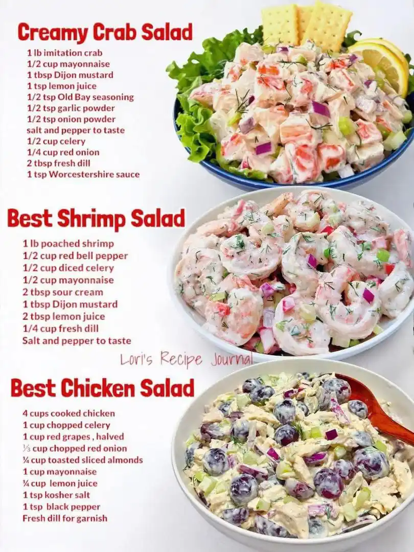 Image from Cooking And Baking Recipes Zim: Summer-ready salads: Chicken, Shrimp, and Crab delights! Full Recipes...