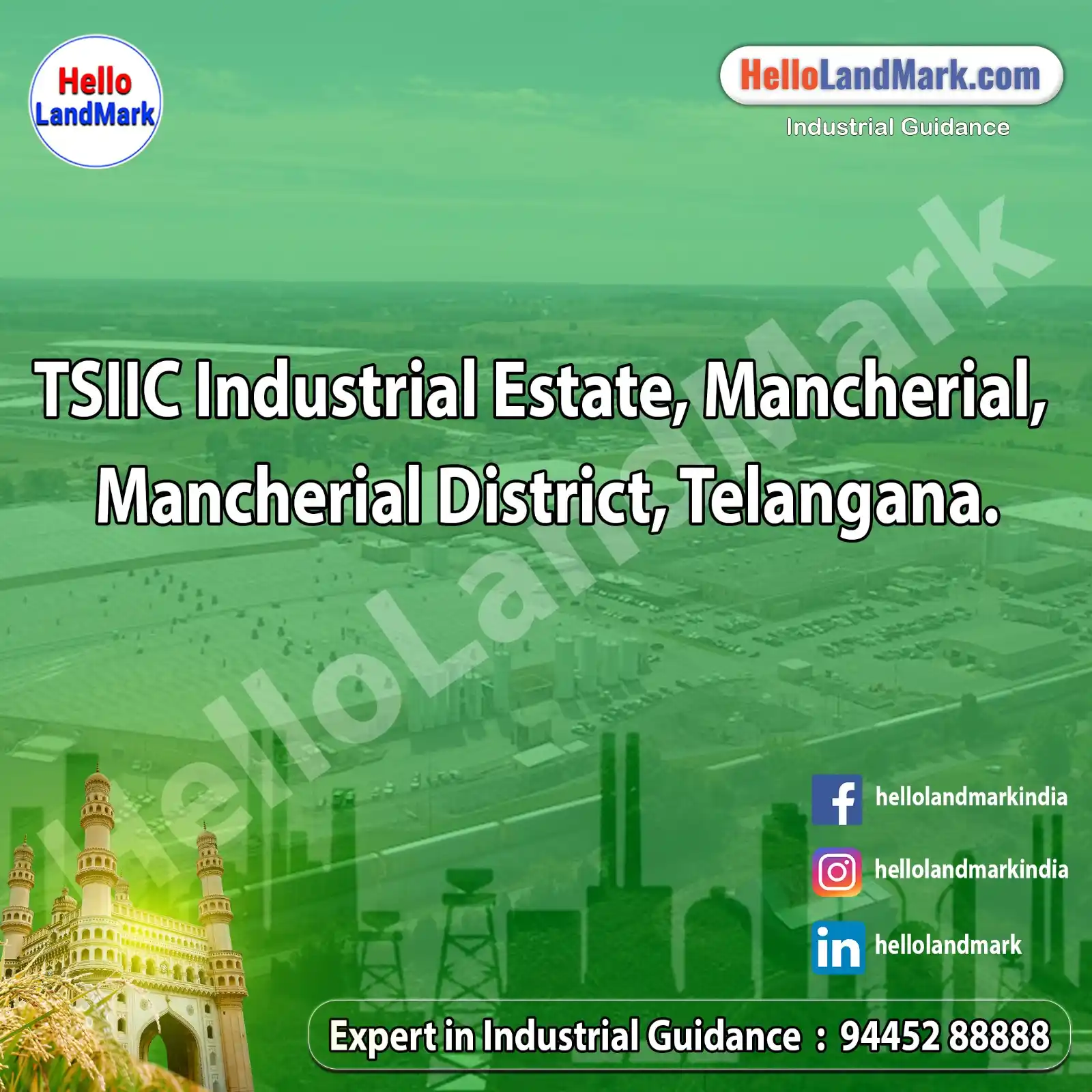Image from Hello LandMark - Industrial: *TSIIC Industrial Estate, Mancherial, Mancherial District, Telangana* ...