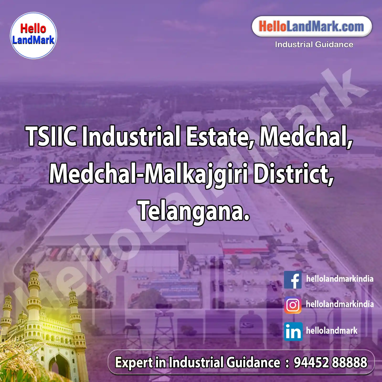 Image from Hello LandMark - Industrial: *TSIIC Industrial Estate, Medchal, Medchal-Malkajgiri District, Telang...