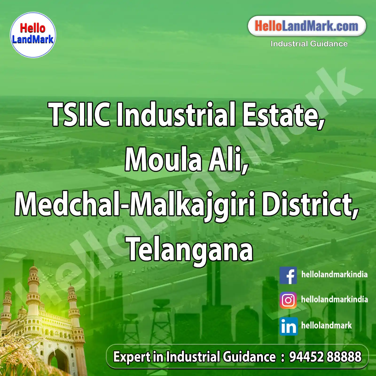 Image from Hello LandMark - Industrial: *TSIIC Industrial Estate, Moula Ali, Medchal-Malkajgiri District, Tela...