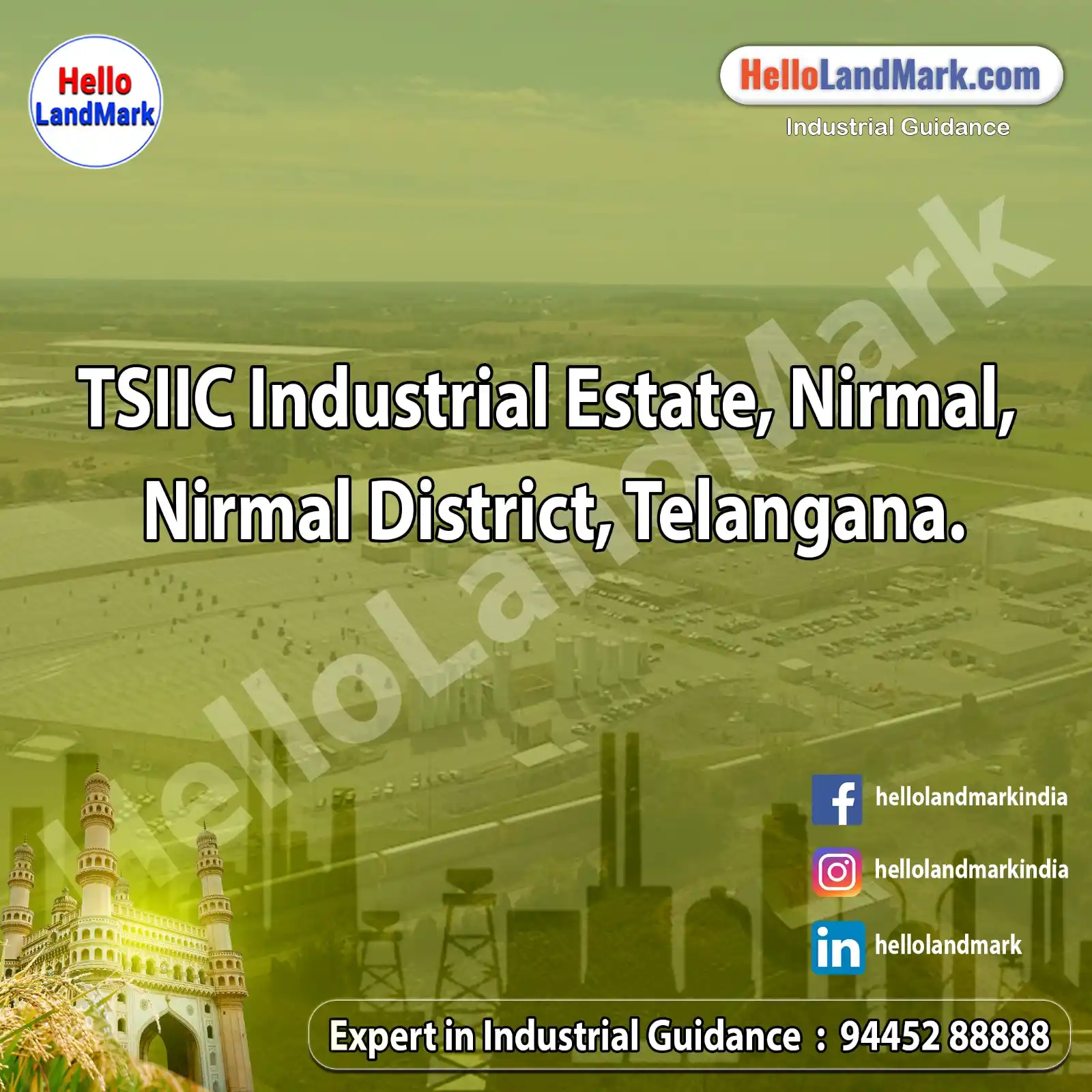 Image from Hello LandMark - Industrial: *TSIIC Industrial Estate, Nirmal, Nirmal District, Telangana* *Introd...