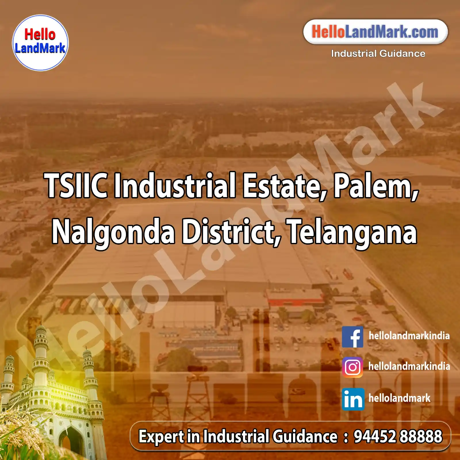Image from Hello LandMark - Industrial: *TSIIC Industrial Estate, Palem, Nalgonda District, Telangana* *Intro...