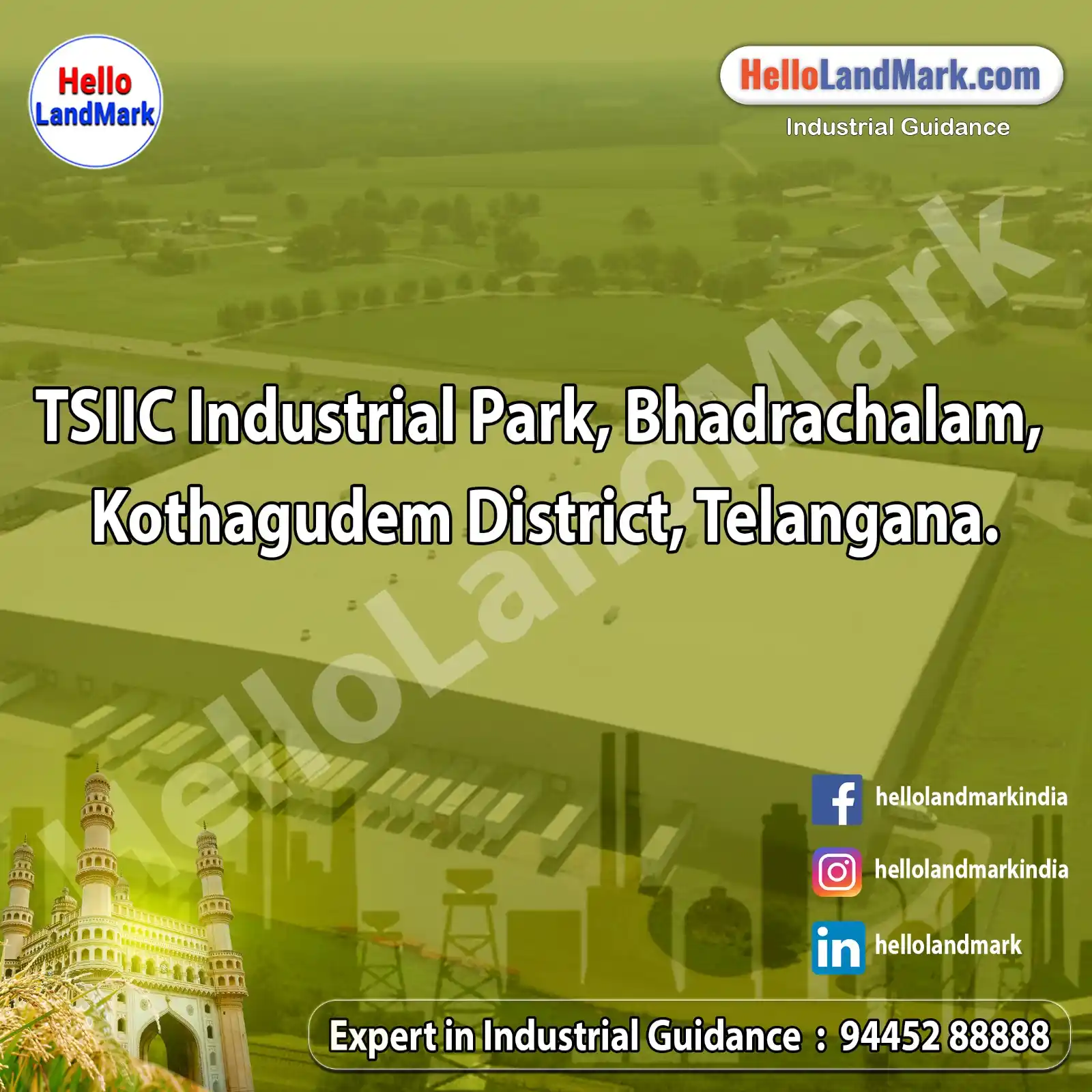 Image from Hello LandMark - Industrial: *TSIIC Industrial Park, Bhadrachalam, Kothagudem District, Telangana* ...