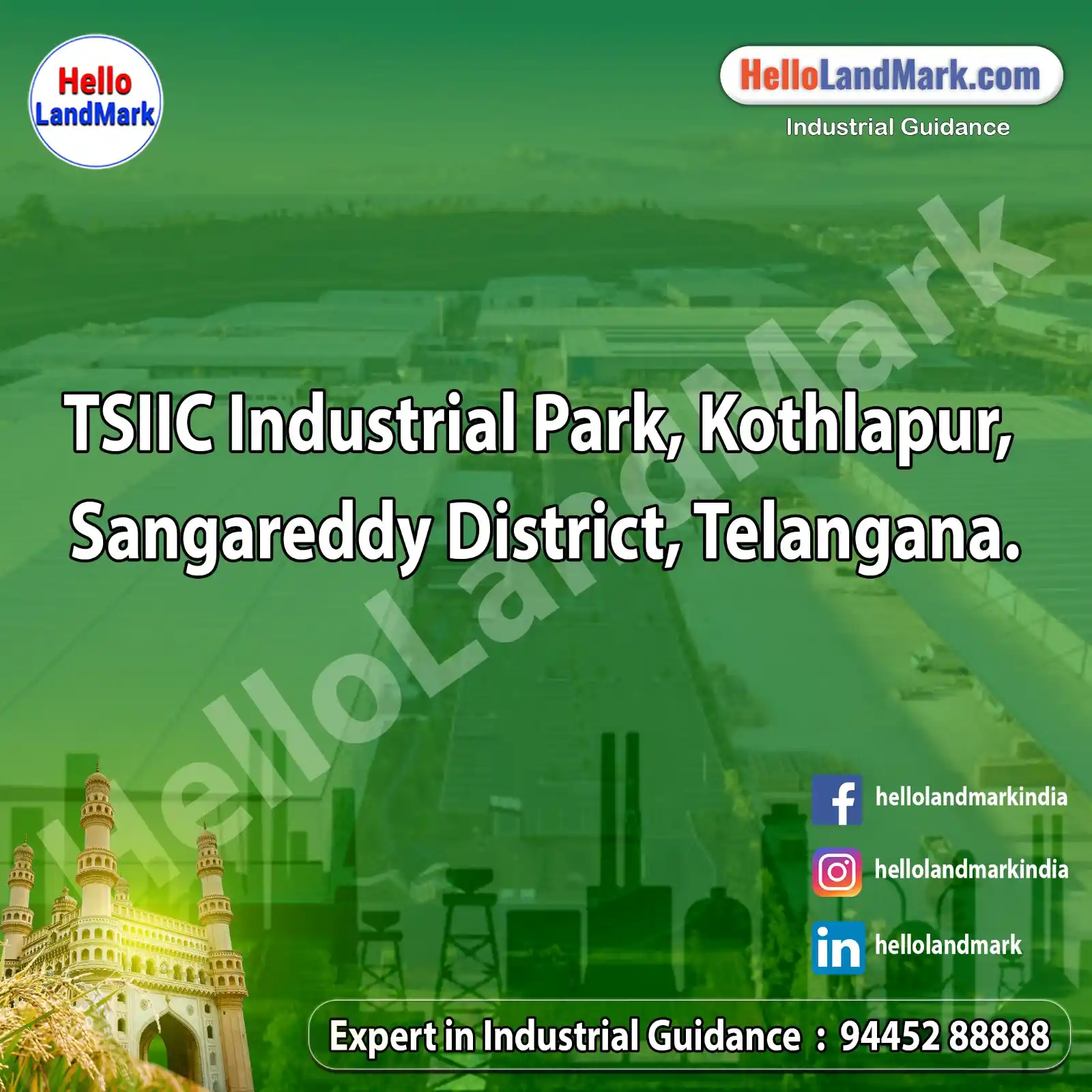 Image from Hello LandMark - Industrial: *TSIIC Industrial Park, Kothlapur, Sangareddy District, Telangana* *I...