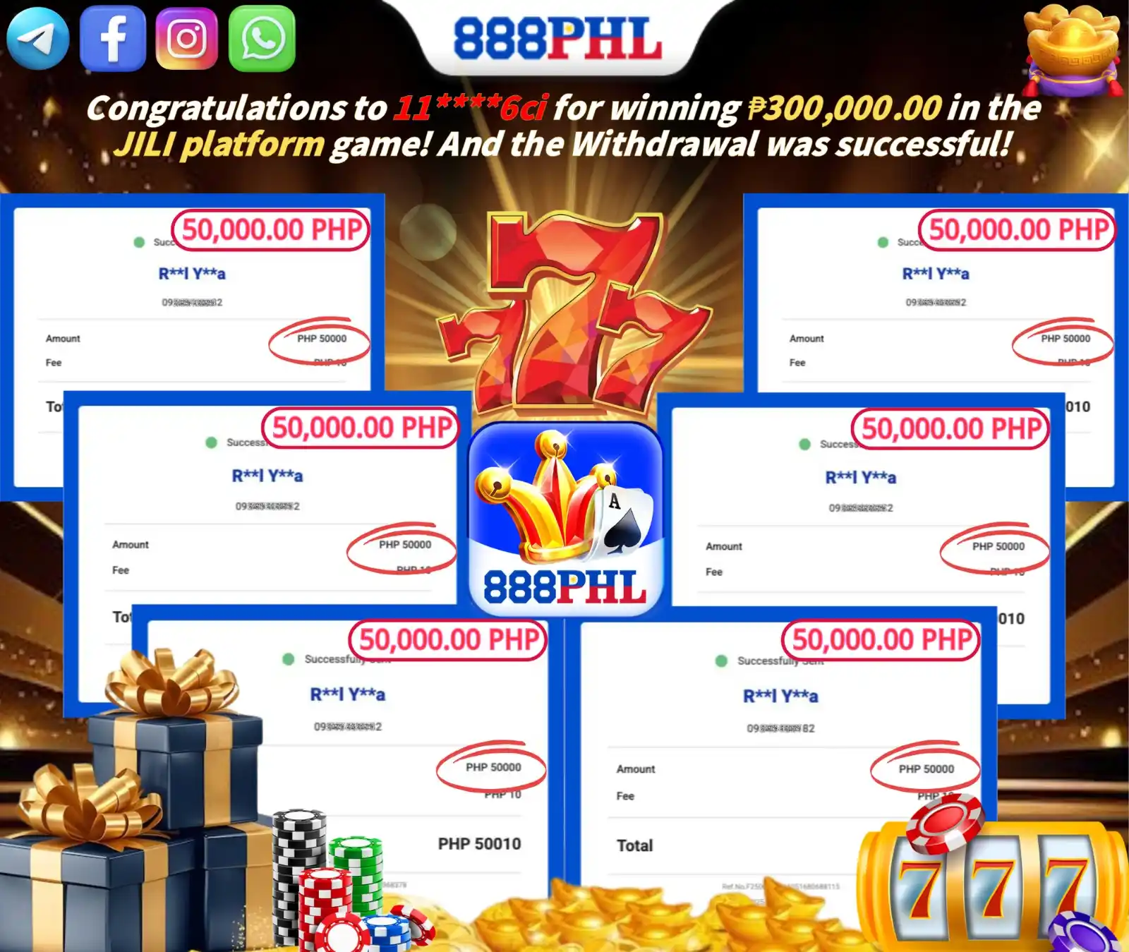 Image from 888phl.com | Canal Oficial ®️: 888PHL.com 🔔Congratulations to the lucky players who won the prize a...