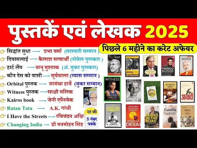 Image from Online Study Point: 🔴 *Books and Authors 2025 Current Affairs | पुस्तकें और लेखक 2025 | P...