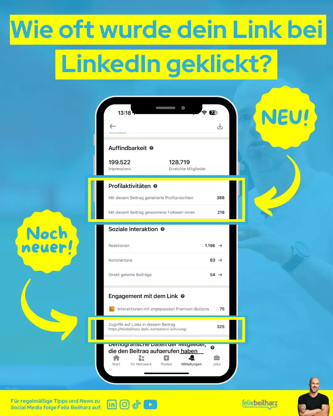 Image from 7x7x7 Online Marketing News von Felix Beilharz: Brandneu: Ab jetzt könnt ihr bei jedem LinkedIn Post sehen, wie viele ...