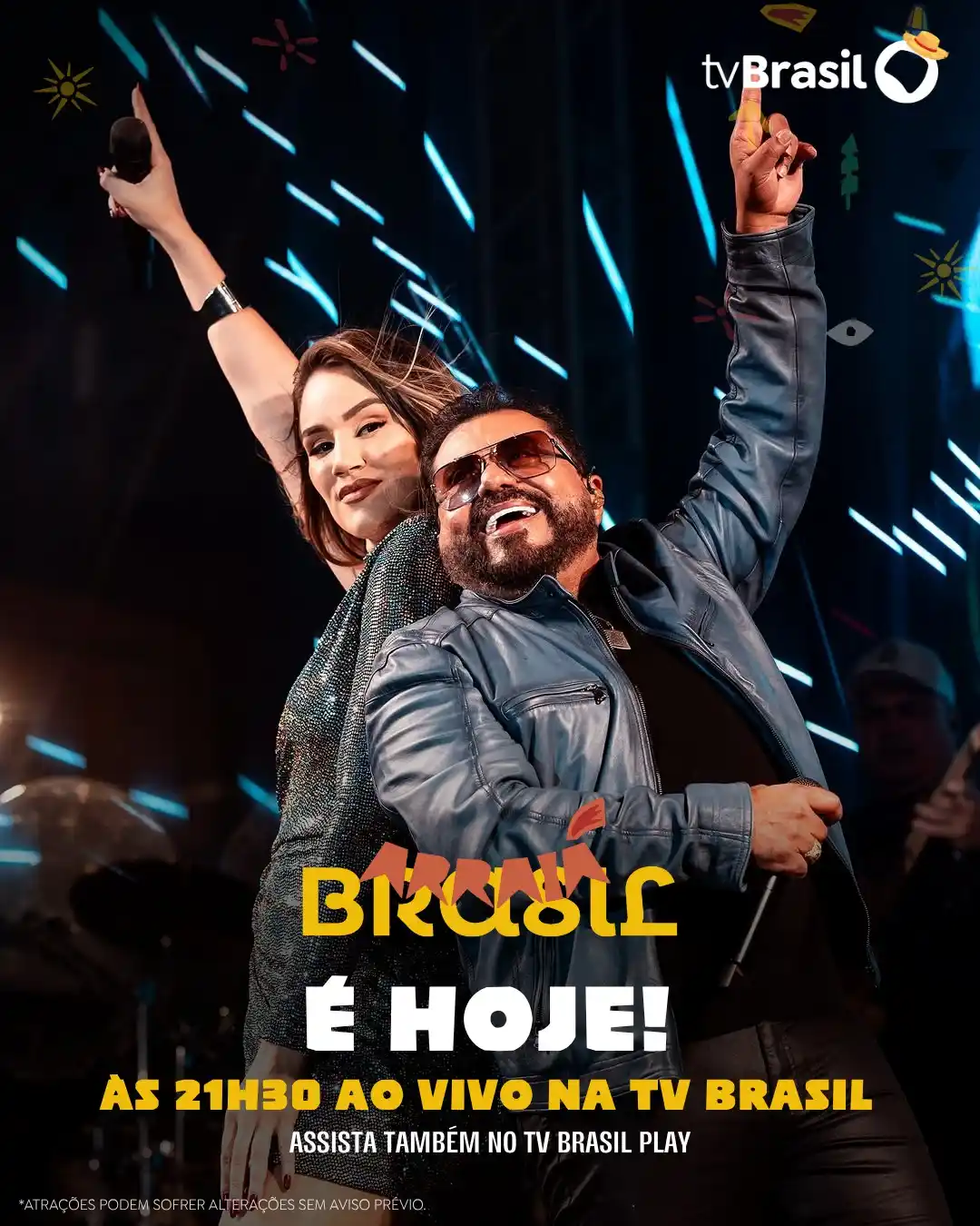 Image from TV Brasil: *DOMINGO* é dia de *Arraiá Brasil* na tela da TV Brasil! 🔥   A partir...