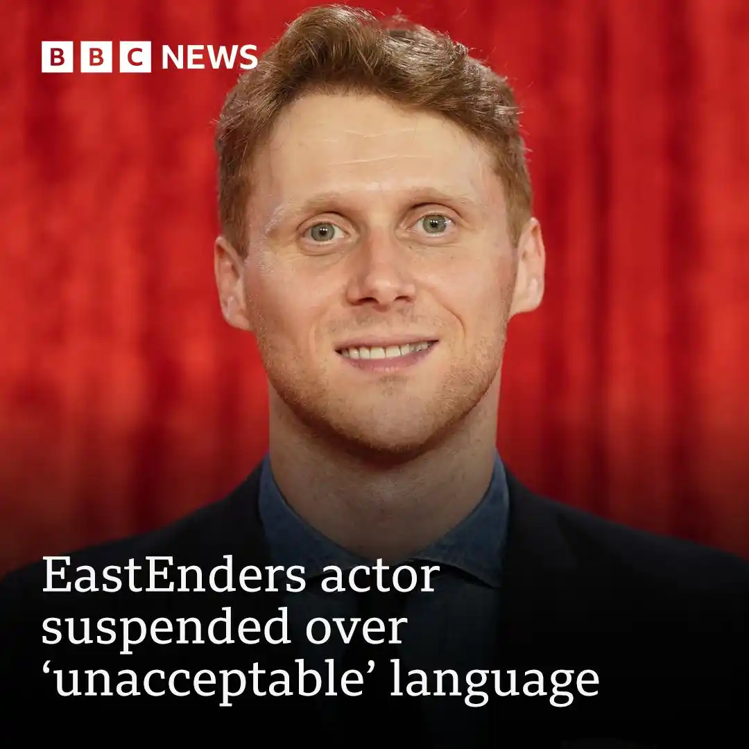 Image from BBC News: EastEnders actor Jamie Borthwick has been suspended by the BBC after u...