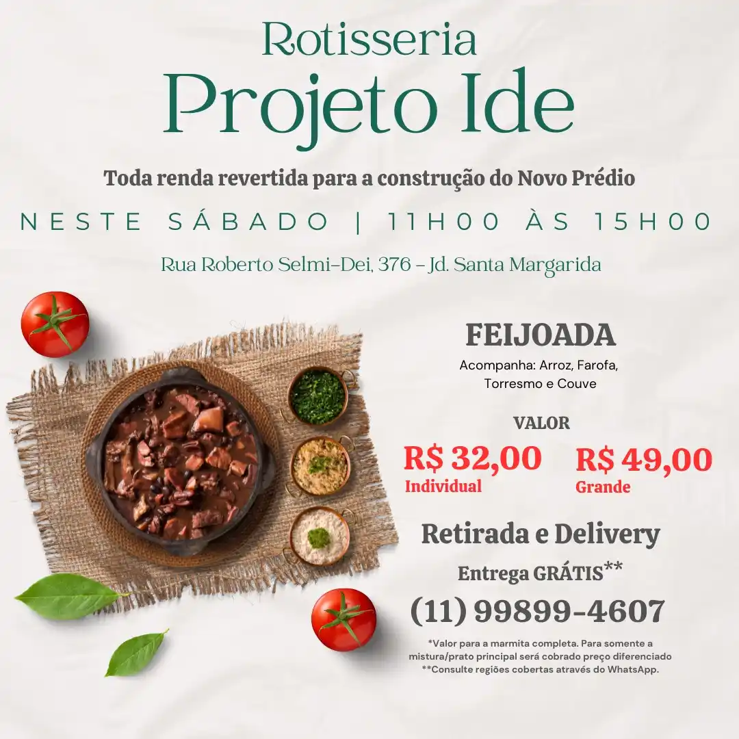 Image from Canal Projeto Ide®: 🥶❄️ *FRIOZINHO + FEIJOADA = COMBINAÇÃO PERFEITA* ! 🍛🔥 Amanhã tem *...