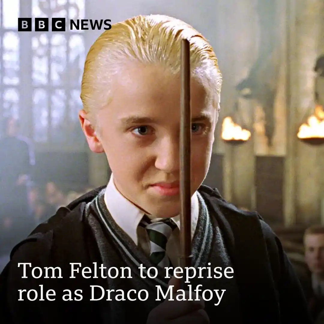 Image from BBC News: Harry Potter star Tom Felton is to reprise his role as the villainous ...