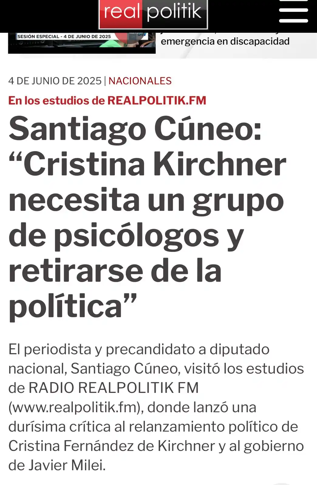 Santiago Cúneo - El Dogo Argentino - Confederacion  Peronista. post