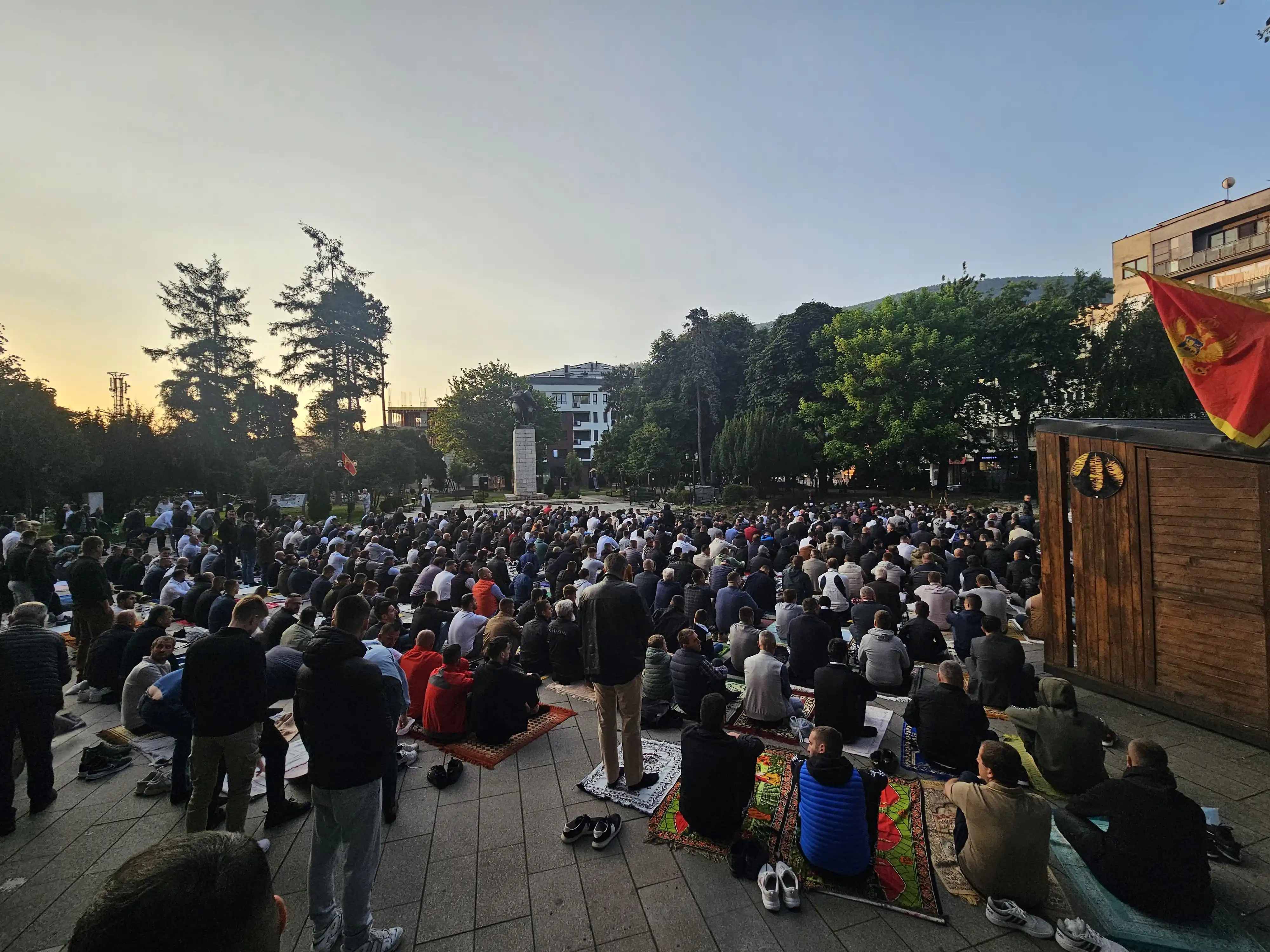 Image from 5Pillars News: 🇲🇪 Eid Prayers at 300 year old destroyed mosque in Montenegro Musli...