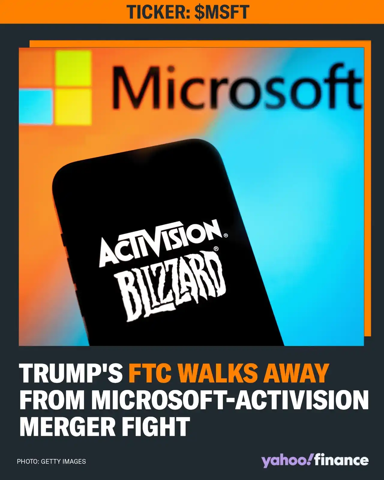 Image from Yahoo Finance: President Trump's antitrust cops ended a government effort to unwind M...