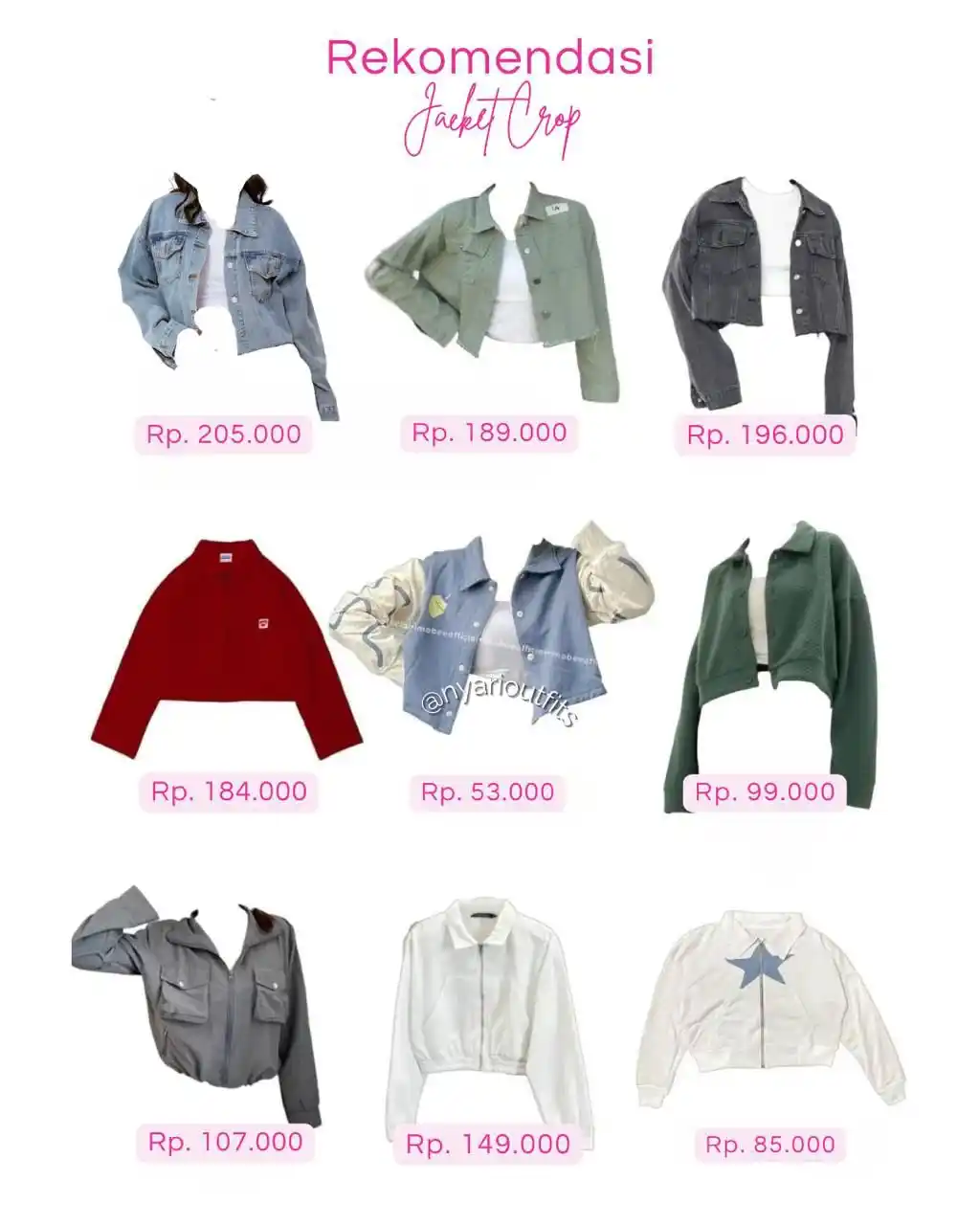 Image from Ootd Hijab | Rekomendasi Outfit | Tips OOTD: rekomendasi jacket crop 🎀 ✨ mimin spill yaa ⤵️ 1. Vierlin https://s.s...