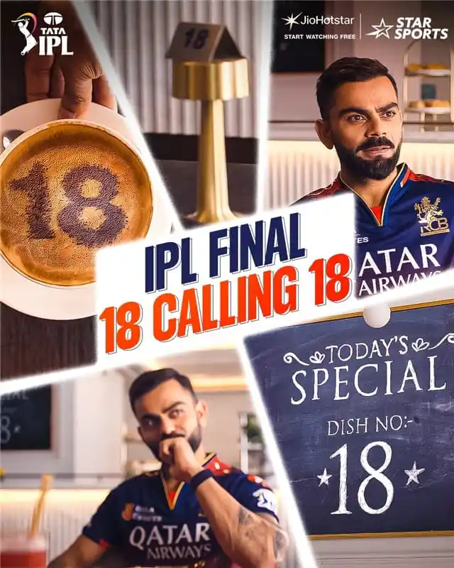 Image from Star Sports India: *THE KING WILL RULE TATA IPL...FINALLY?* 18 calling 18 - Are IPL's 18...