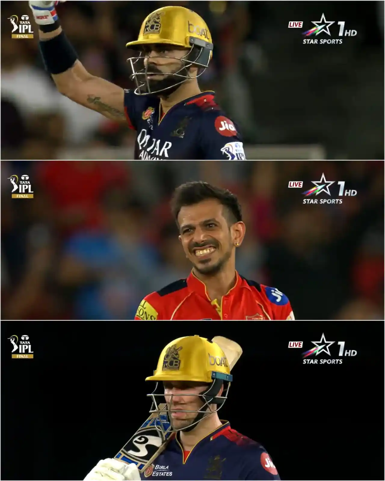 Image from Star Sports India: VIRAT & LIVINGSTONE BREAK THE SHACKLES 👊 Much-needed boundaries for ...