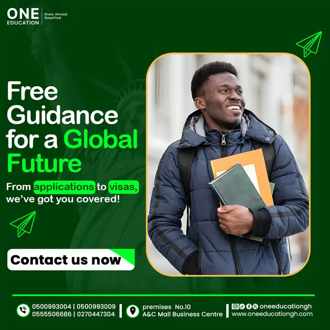 Image from STUDY ABROAD with ONE EDUCATION GHANA - East Legon: 🎓 You could’ve been *abroad by now* —if you had booked your *FREE con...