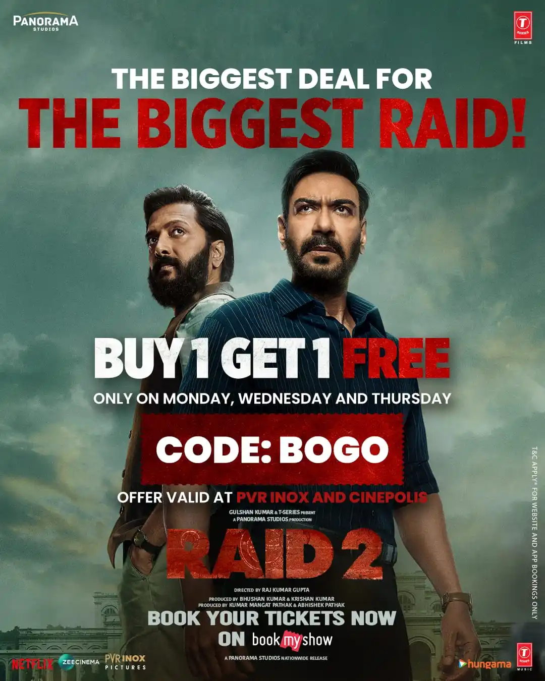 Image from T-Series: Witness the battle of justice with a plus one! Buy one ticket for <a c...