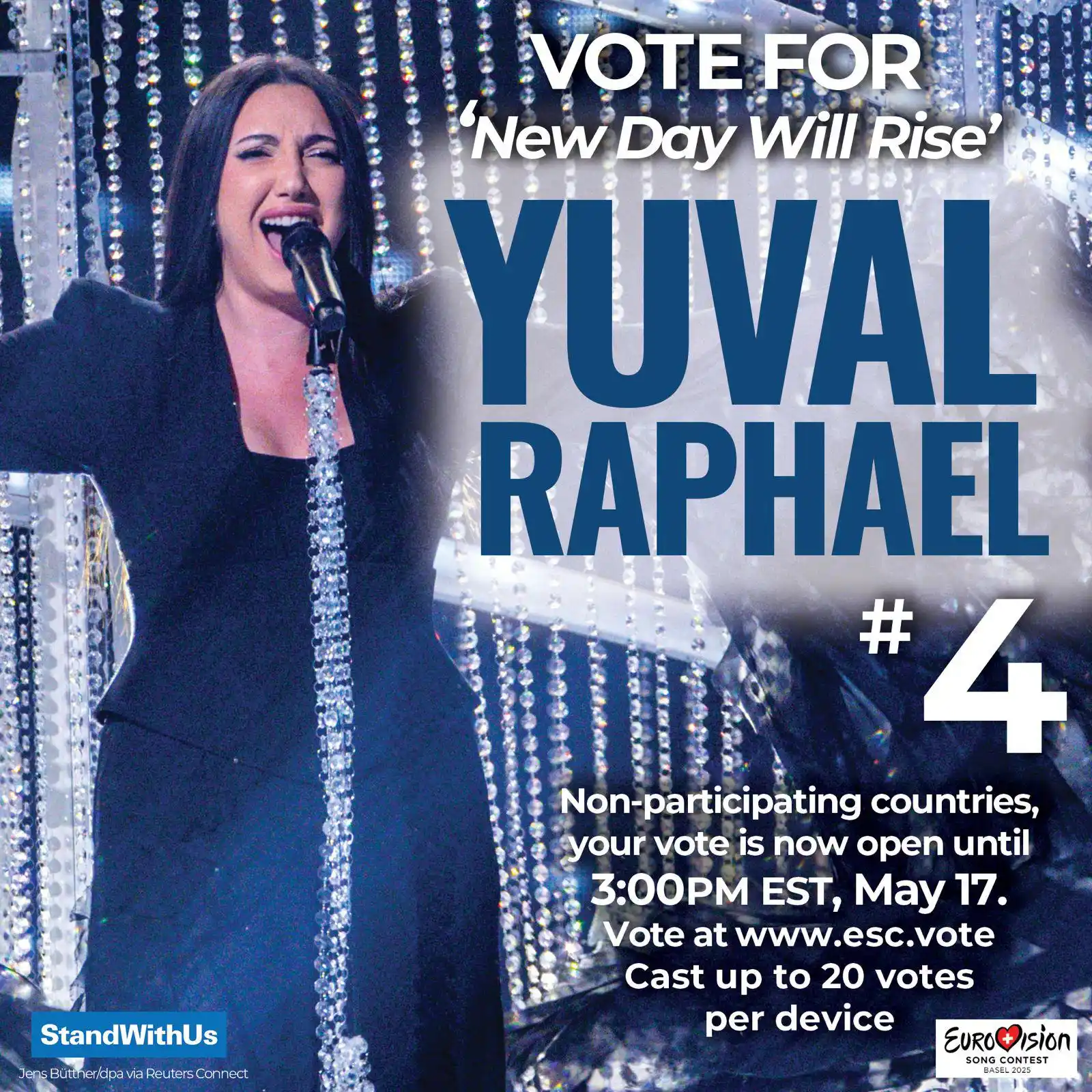 Image from StandWithUs: 🎶🇮🇱Calling all StandWithUs fans! Vote for song <a class="text-blue-...
