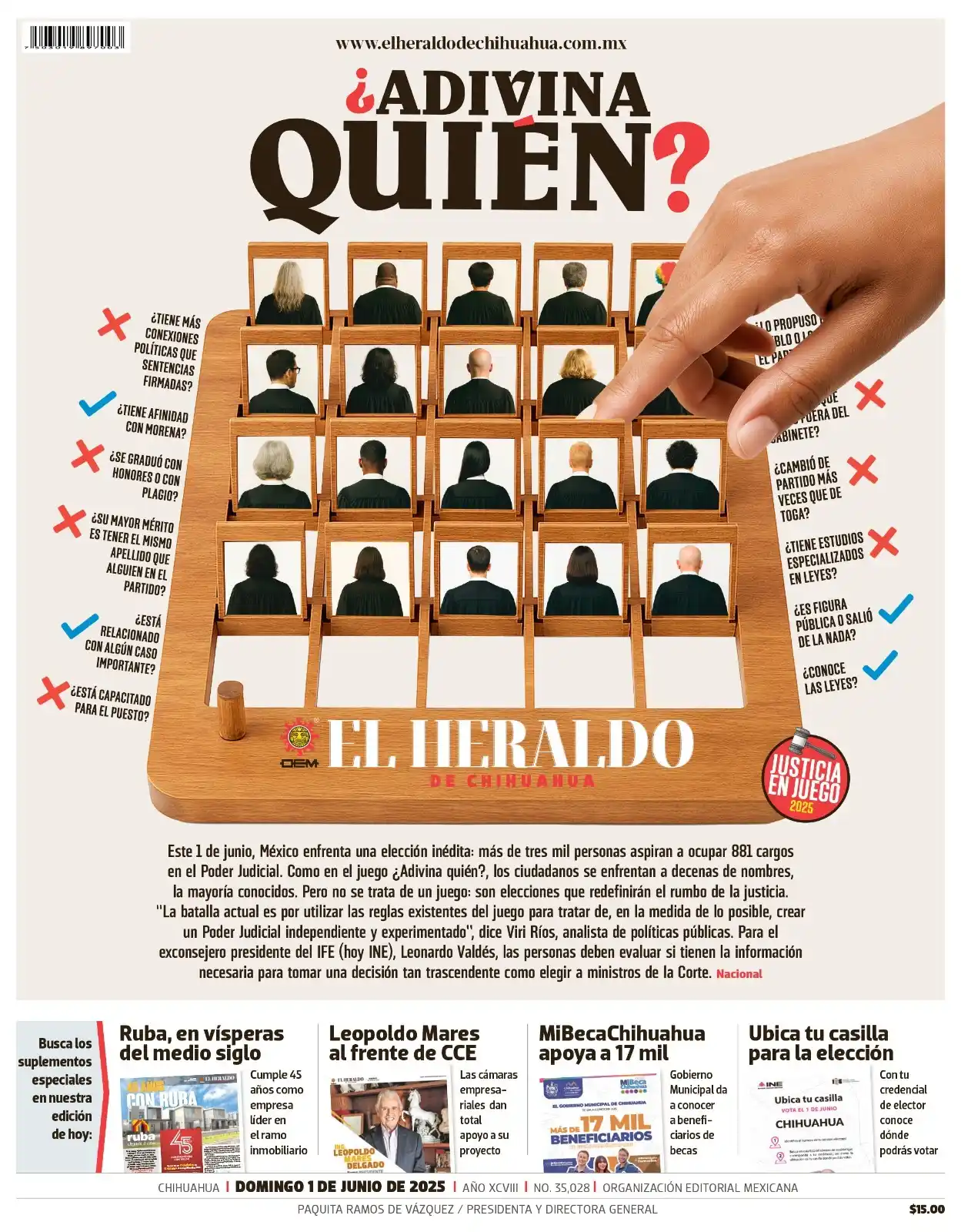 Image from El Heraldo de Chihuahua: ☀️ *¡Buenos días!* 🌡️ *Temperatura para hoy* Mínima 16°C | Máxima 33°...