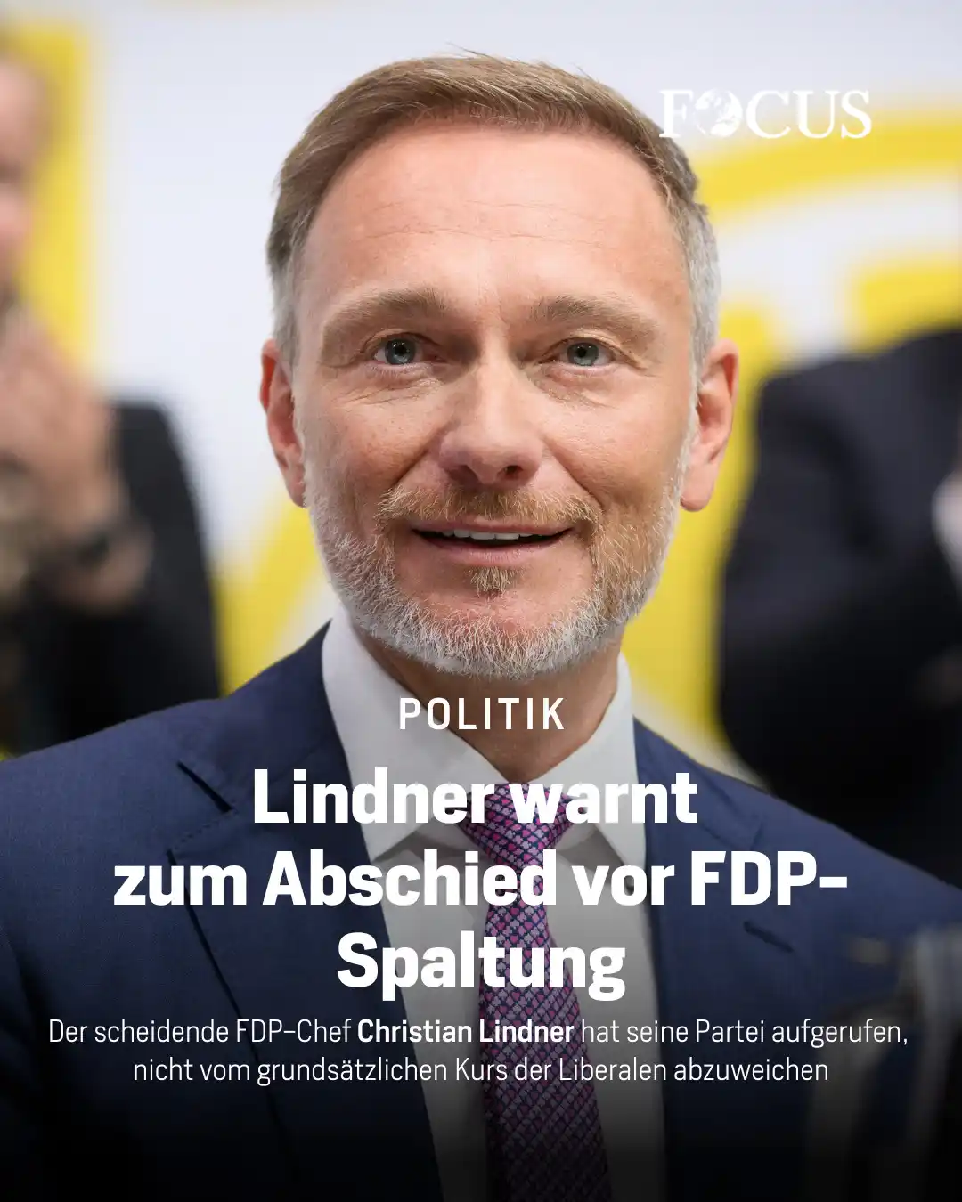 Image from FOCUS Magazin: In seiner Abschiedsrede warnt der scheidende FDP-Chef Christian Lindne...